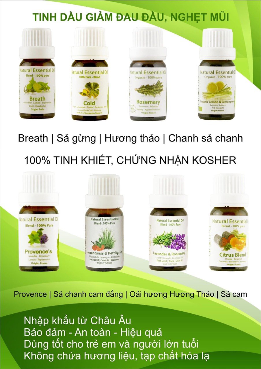 Tinh Dầu Thiên Nhiên Sả Gừng - Cold Essential Oil - tinh dầu xông nhà, tinh dầu thơm nhà