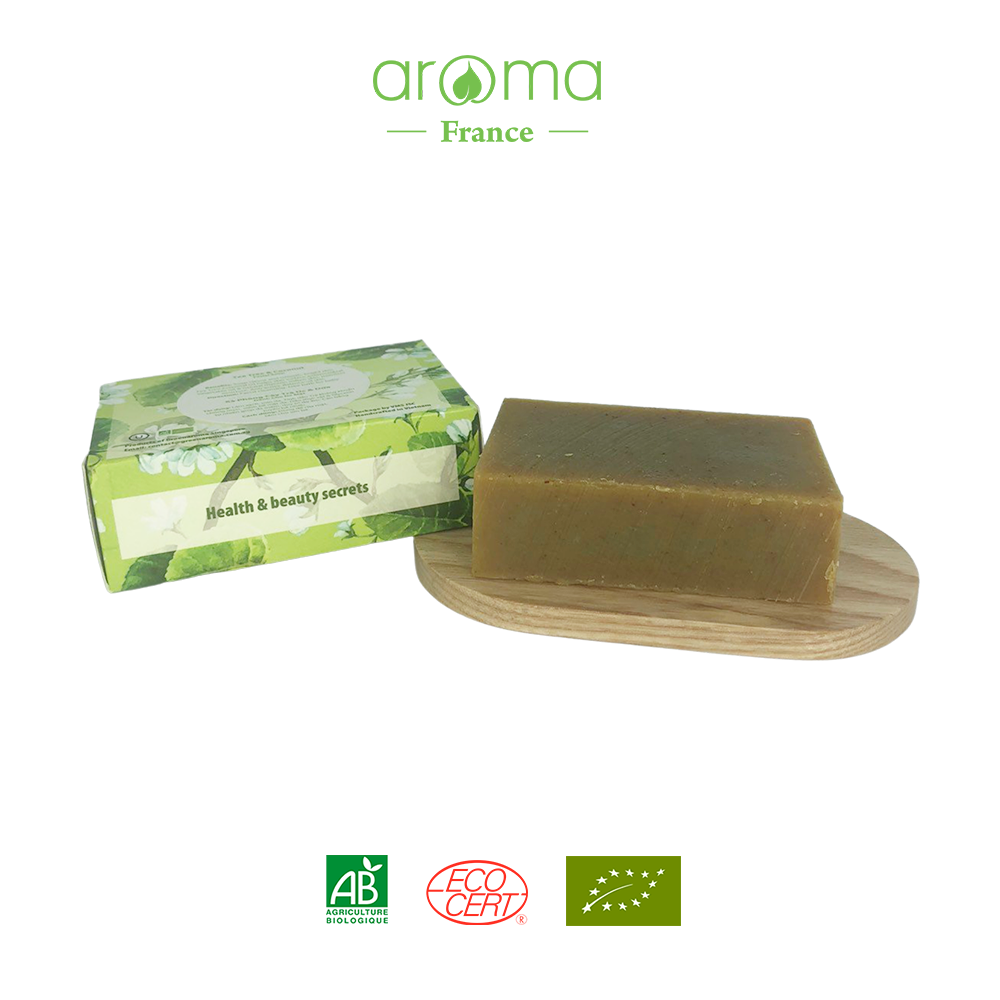 Xà phòng handmade Tràm Trà & Dừa - Tea Tree & Coconut Handcrafted Soap -  Xà phòng thiên nhiên tràm trà Aroma - Xà phòng thủ công tràm trà & dừa - Tea tree handmade soap