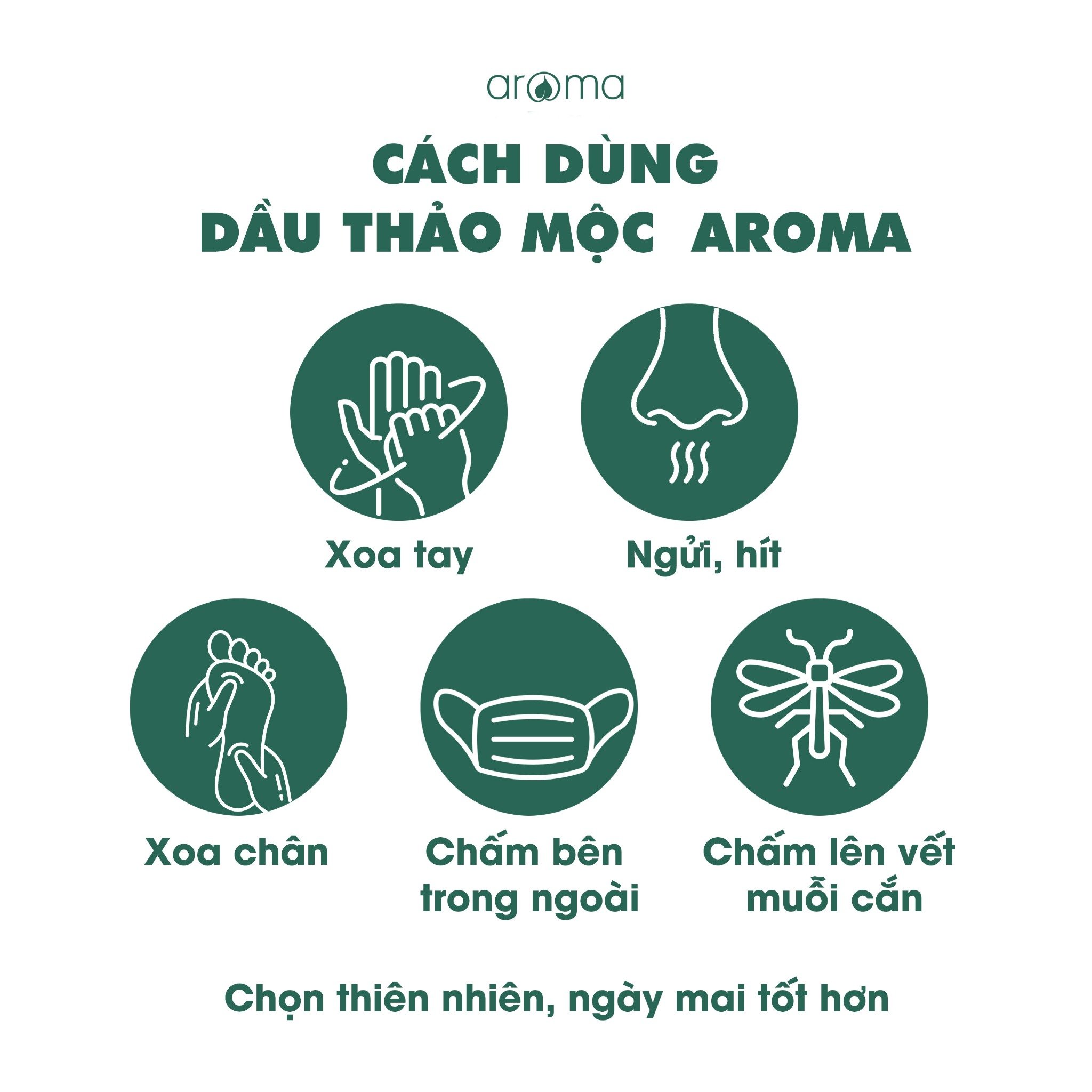 DẦU THẢO MỘC AROMA BẠC HÀ KHUYNH DIỆP – DẦU NÓNG – DẦU GIÓ THƠM - DẦU XOA BÓP