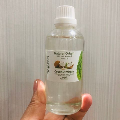 Tinh dầu Dừa thiên nhiên - Coconut Virgin Extra Oil - Tinh khiết ép lạnh không tẩy trắng - Tinh dầu dừa dành cho làm đẹp, tẩy trang, dầu massage mặt làm giảm mụn cám, dưỡng tóc, dưỡng mi.