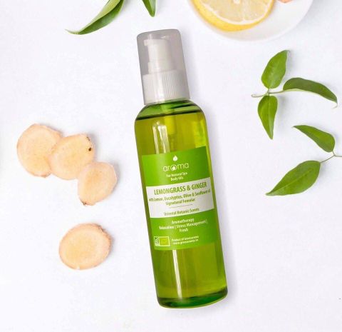 Tinh dầu massage body Sả chanh & Gừng - Lemongrass & Ginger Body Oil 100ml