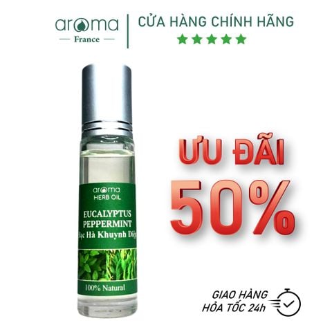 DẦU THẢO MỘC AROMA BẠC HÀ KHUYNH DIỆP – DẦU NÓNG – DẦU GIÓ THƠM - DẦU XOA BÓP