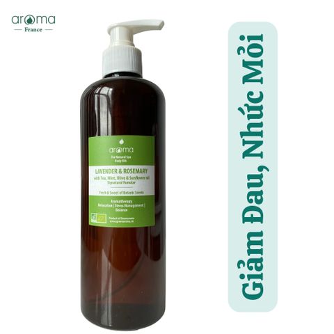 Dầu Massage Aroma - Dầu Oải Hương & Hương Thảo Lavender Rosemary | Trị Liệu Spa, Ngủ Ngon & Giảm Nhức Mỏi