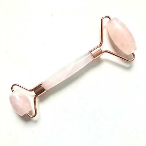 Thanh lăn Guasha massage  chất liệu đá thạch anh hồng tự nhiên - Lưu thông tuần hoàn - Lăn đá lạnh - Massage đá lạnh