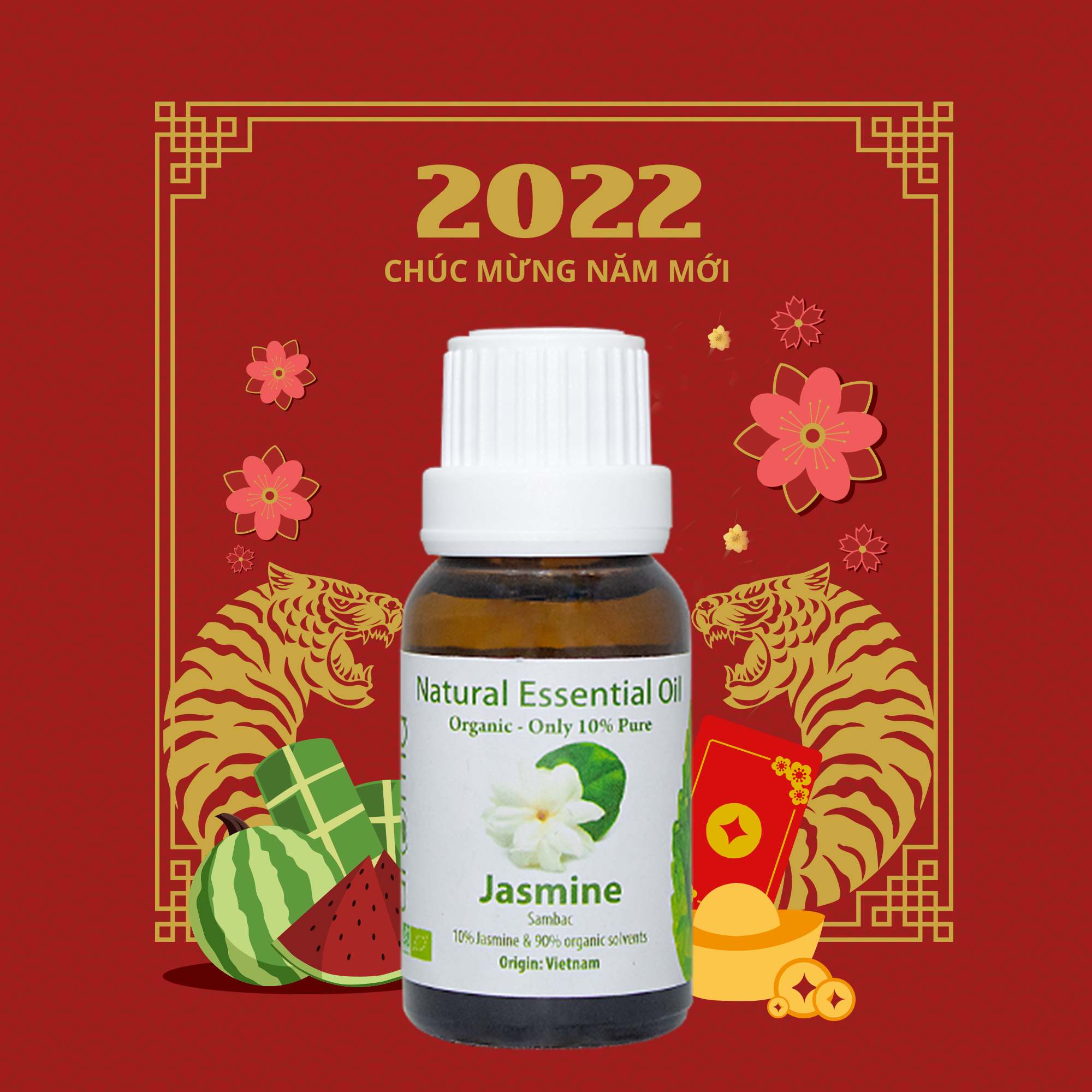 Tinh Dầu Thiên Nhiên Hoa Lài Cao Cấp - Jasmine Essential Oil - Lài Sambac - tinh dầu xông nhà, tinh dầu thơm nhà