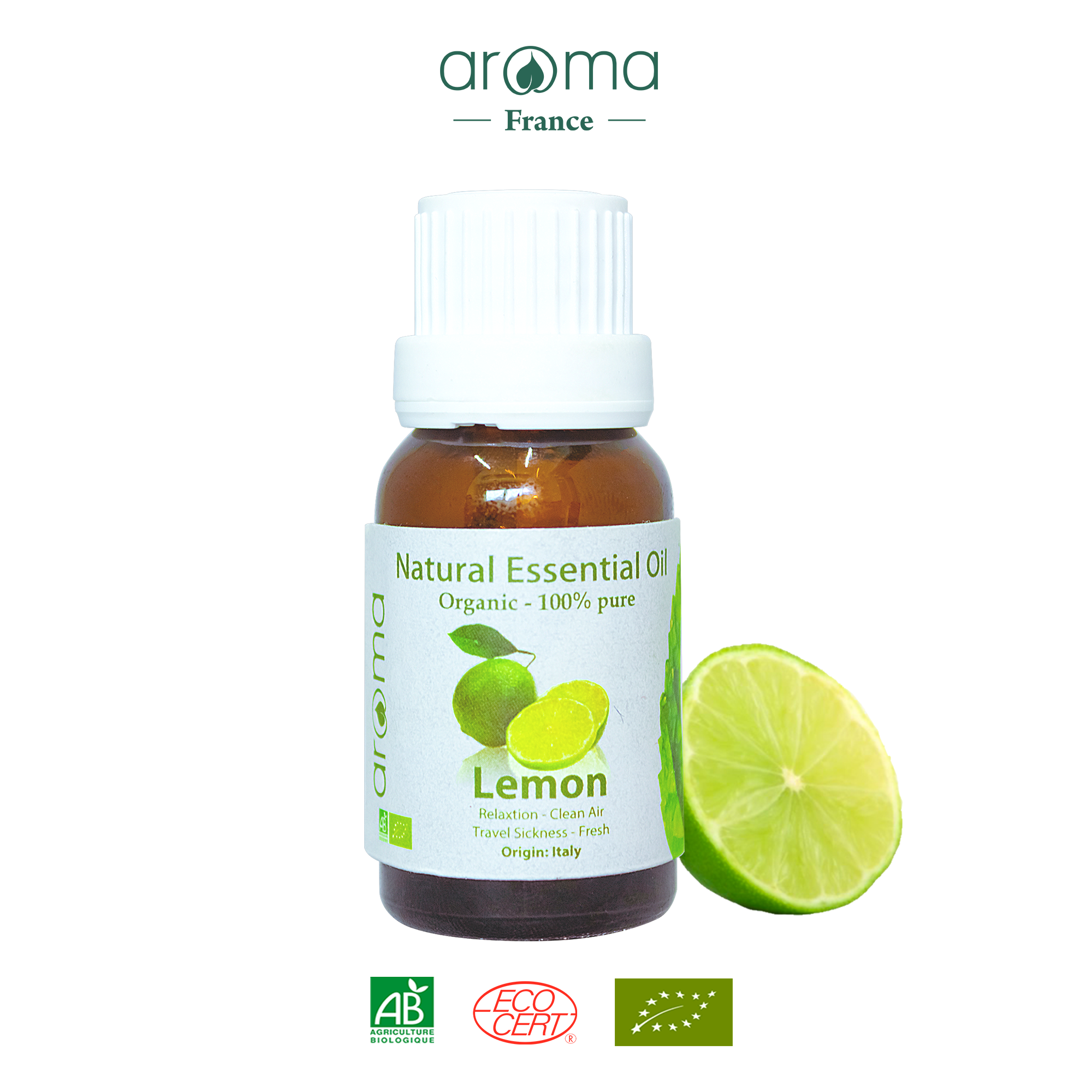 Tinh Dầu Chanh Aroma Lemon – Tinh Khiết Thiên Nhiên, Khử Mùi, Chống Mệt Mỏi và Làm Sạch Không Gian