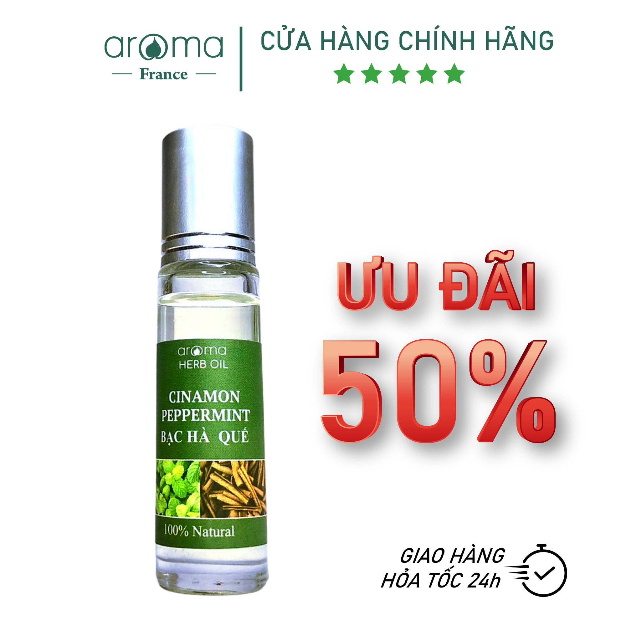 DẦU THẢO MỘC AROMA BẠC HÀ QUẾ – DẦU NÓNG – DẦU GIÓ THƠM - DẦU XOA BÓP