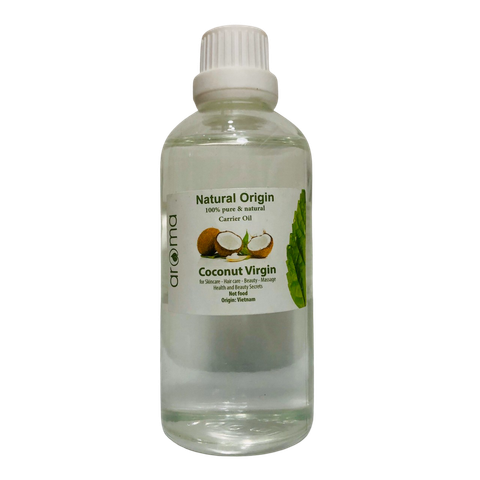 Tinh dầu Dừa thiên nhiên - Coconut Virgin Extra Oil - Tinh khiết ép lạnh không tẩy trắng - Tinh dầu dừa dành cho làm đẹp, tẩy trang, dầu massage mặt làm giảm mụn cám, dưỡng tóc, dưỡng mi.