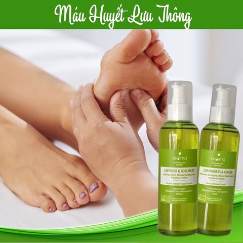 Tinh dầu massage body Oải hương & Hương thảo - Lavender & Rosemary Body Oil Spa