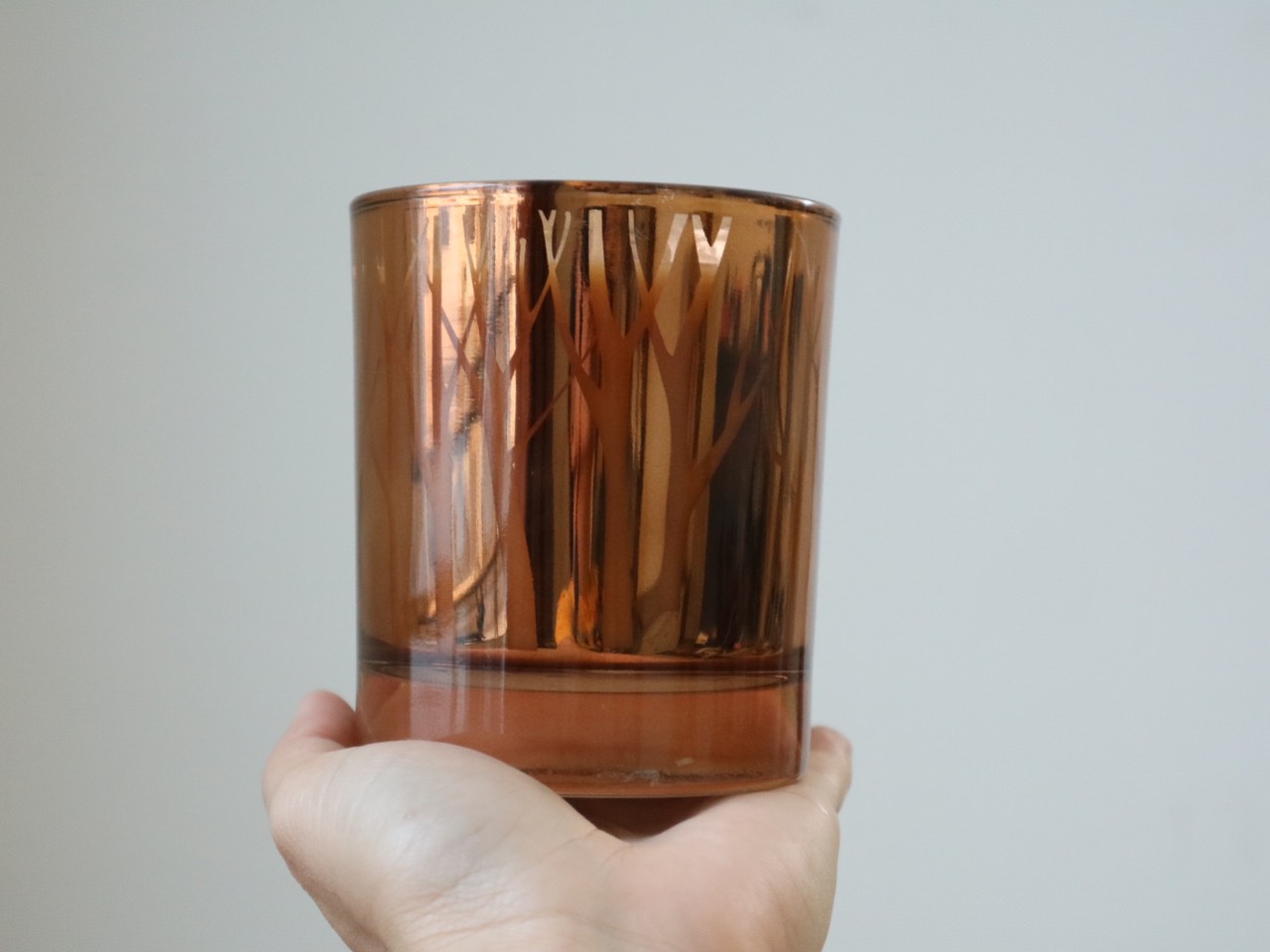 Nến thơm Aroma Gilded Glass Jar Candle  - Nến thơm tinh dầu hoa mộc lan & nhũ hương - Nến thơm trang trí cao cấp