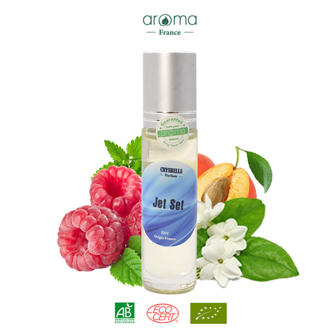 Nước hoa thiên nhiên Phúc bồn tử, Quả mơ , Hoa nhài, hương biển - Unisex Jet Set perfume