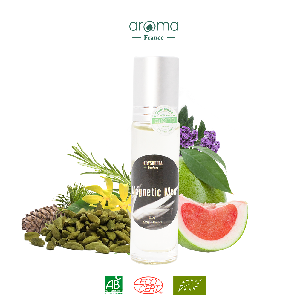 Nước hoa thiên nhiên Hương thảo, Bạch đậu khấu, Bưởi , Ngọc lan tây, Hoa vòi voi  - Magnetic perfume