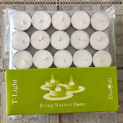 Nến Tealight Aroma Không Mùi Sáp Cọ 100 Viên – Lựa Chọn Hoàn Hảo Cho Không Gian Sống An Lành