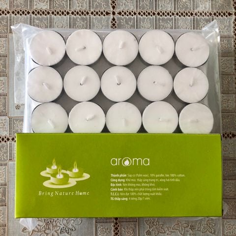 Nến Tlight sáp cọ không mùi không khói - Giá sỹ Spa - 1 bịch 100 viên.