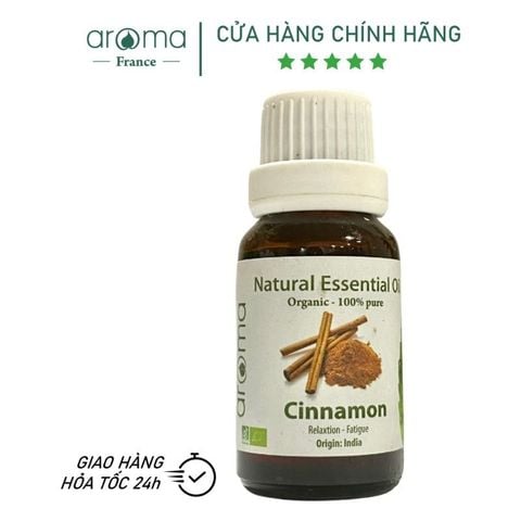 Tinh Dầu Quế Aroma Cinnamon - Tinh Khiết Thiên Nhiên, Ấm Áp, Khử Mùi Mạnh