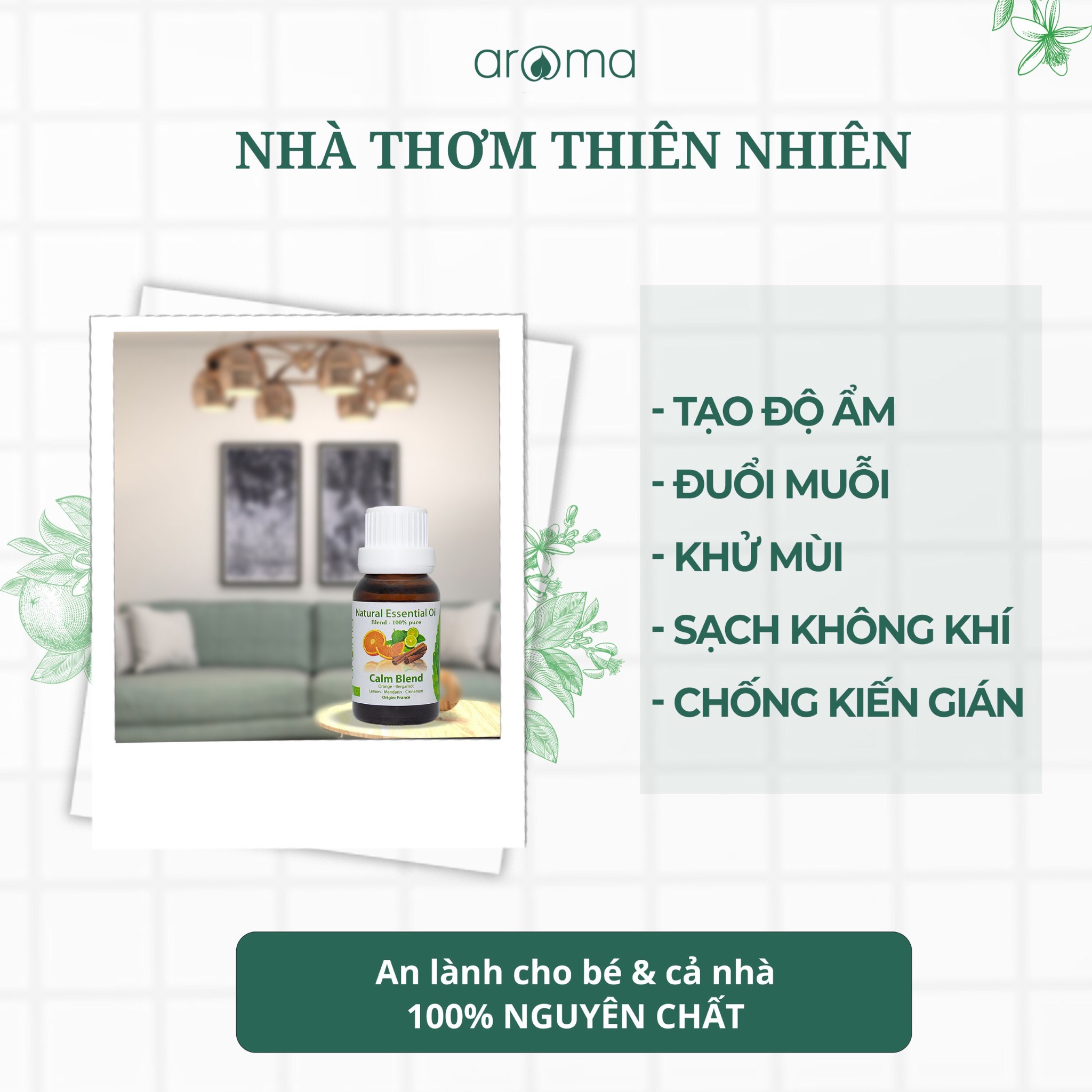 Tinh Dầu Thiên Nhiên Đồi Chân Trời - Blue Horizon Essential Oil - tinh dầu xông nhà, tinh dầu thơm nhà