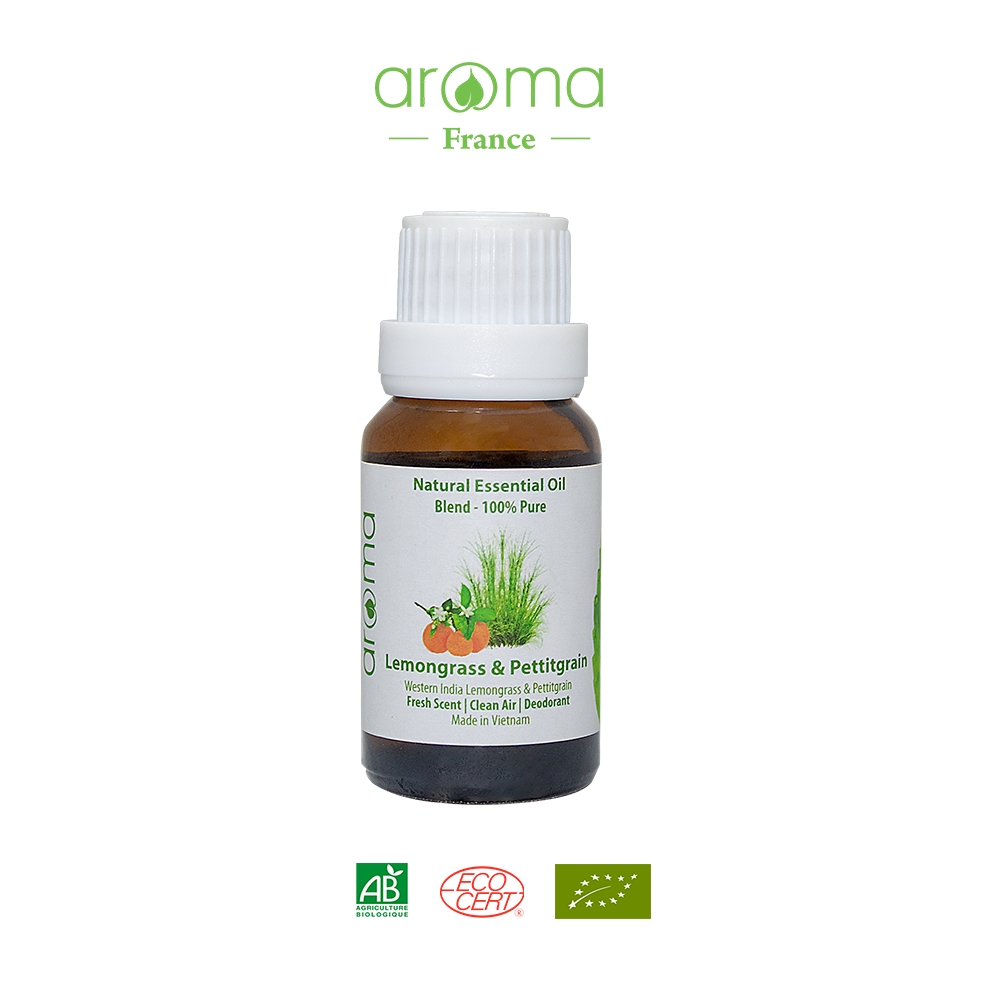 Tinh Dầu Thiên Nhiên Sả Chanh & Cam Đắng - Lemongrass & Petitgrain Essential Oil - Tinh dầu sả chanh, tinh dầu xông nhà, tinh dầu thơm nhà