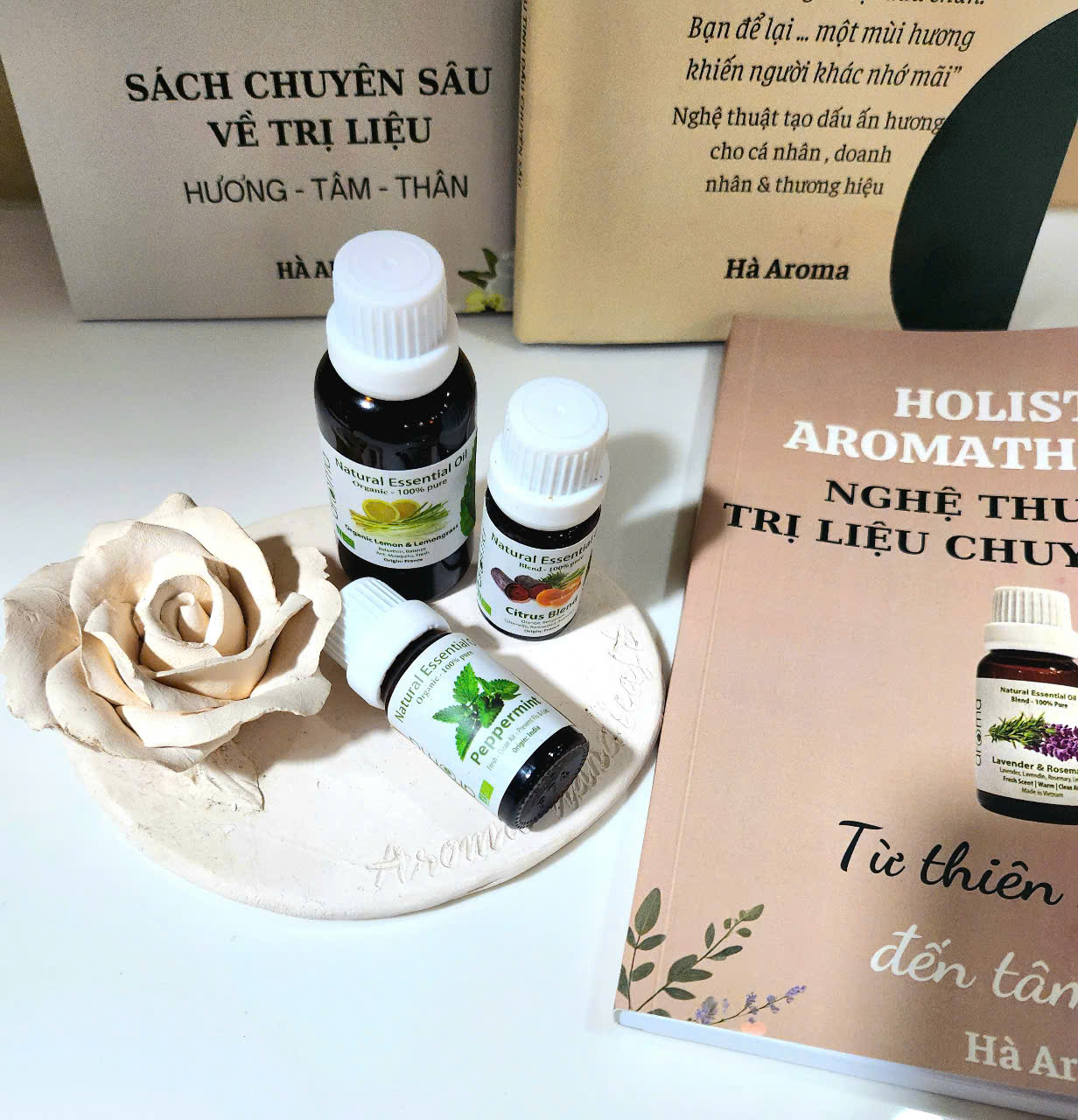 Combo Sách & Tinh Dầu Chữa Lành – Tự Nhiên Cân Bằng Thân Tâm Trí