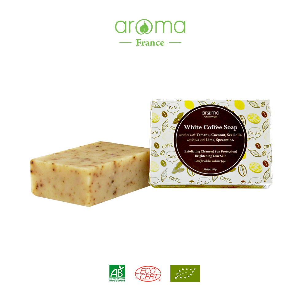 Xà phòng handmade Cà phê - White Coffee Handcrafted Soap - Xà phòng thiên nhiên Aroma - Xà phòng thủ công cà phê