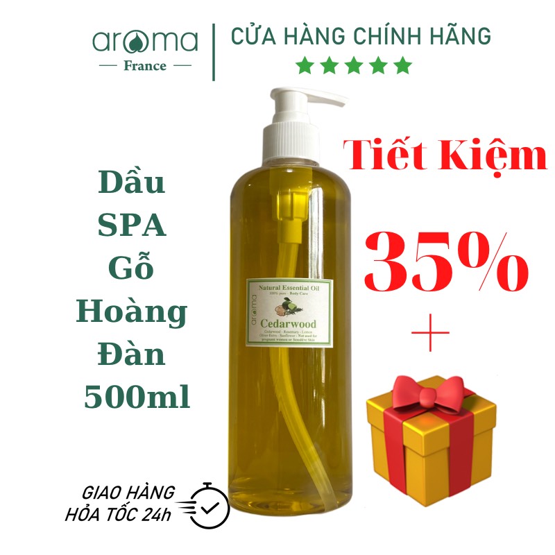 Dầu massage  toàn thân, dầu massage body loại tốt, dầu massage dành cho đàn ông, dầu massage thư giãn Gỗ Hoàng Đàn - 500ml