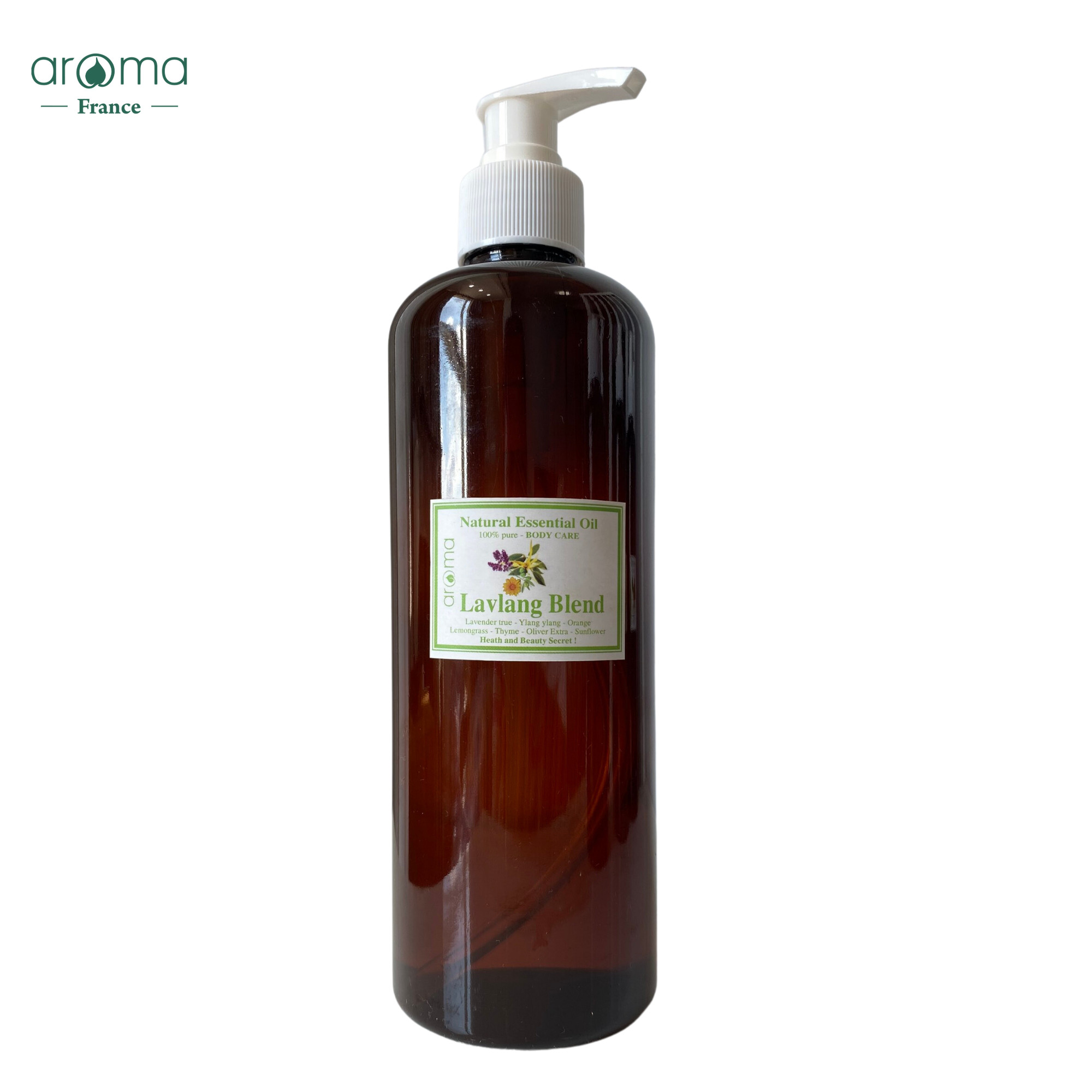 Dầu massage spa cao cấp Oải Hương Cam - 500ml - Lavlang Body Oil