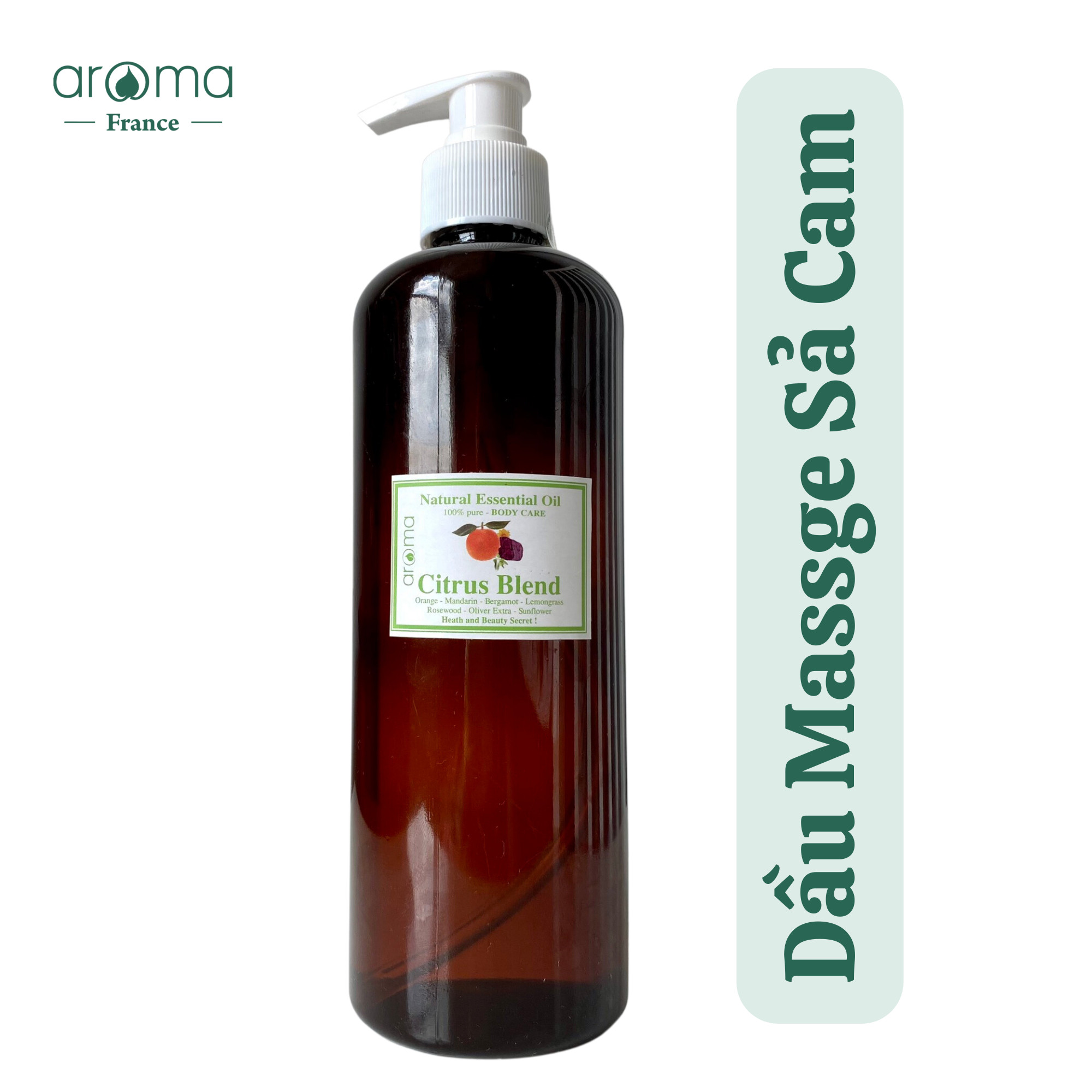 Dầu massage spa cao cấp body Sả cam - Citrus Blend Body Oil 500ml