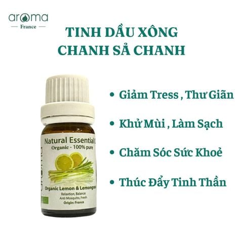 Tinh Dầu Chanh và Sả Chanh Aroma Lemon & Lemongrass - Tinh Khiết Từ Thiên Nhiên