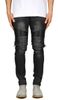 Black Moto Biker Jean