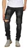 Black Moto Biker Jean