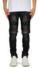 Black Moto Biker Jean