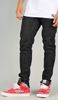 Jet Black Stack Zipper Jean