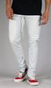 White Blue Stack Zipper Jean