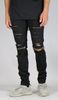 Black Knee Zipper pant