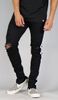 Black White Track Zipper Jean