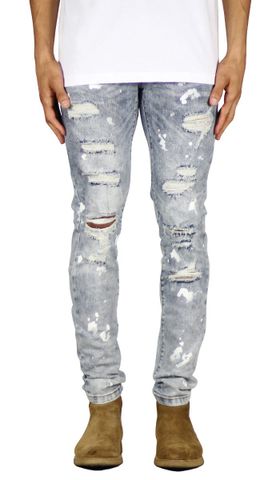 LT.Blue Rag Splatter Jean