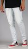 White Blue Stack Zipper Jean