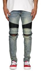 Indigo Moto Zipper Jean