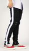 Black White Track Zipper Jean