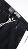 Black White Track Zipper Jean