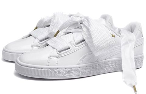 Puma Basket Heart Patent 'White' 363073 02 Chính Hãng - Qua Sử Dụng - Độ Mới Cao