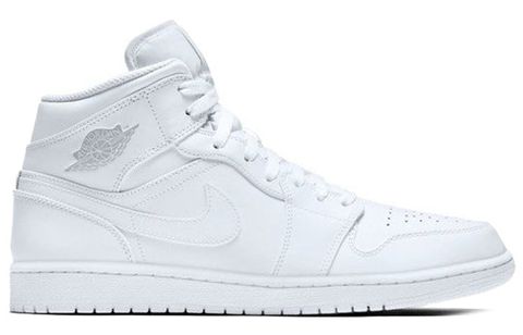 Jordan 1 Mid White/Pure Platinum 554724-104 Chính Hãng - Qua Sử Dụng - Độ Mới Cao