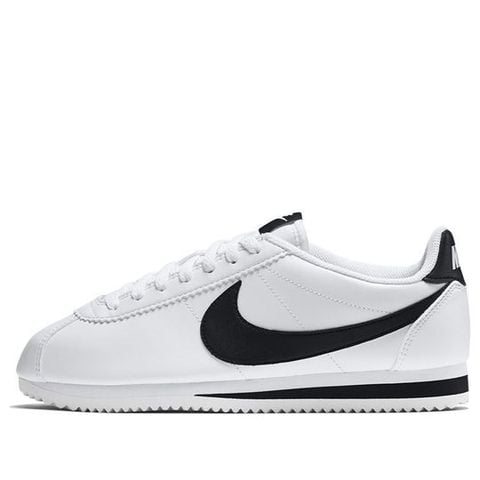 (WMNS) Nike Classic Cortez Leather 'White Black' 807471-101 Chính Hãng - Qua Sử Dụng - Độ Mới Cao