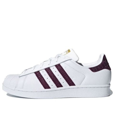 (WMNS) Adidas Originals Superstar 'White Wine Red' ART DA9104 Chính Hãng - Qua Sử Dụng - Độ Mới Cao