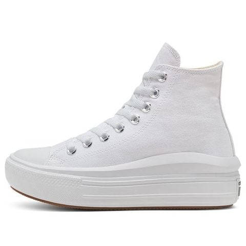 (WMNS) Converse Chuck Taylor All Star High Move 'White Ivory' 568498C Chính Hãng - Qua Sử Dụng - Độ Mới Cao