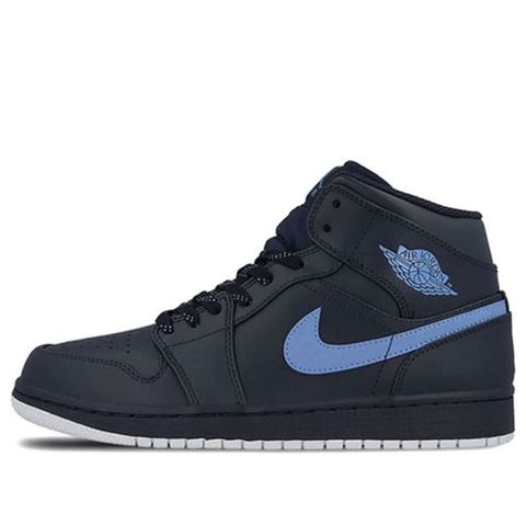 Jordan 1 Retro Mid Obsidian University Blue 554724-405 Chính Hãng - Qua Sử Dụng - Độ Mới Cao