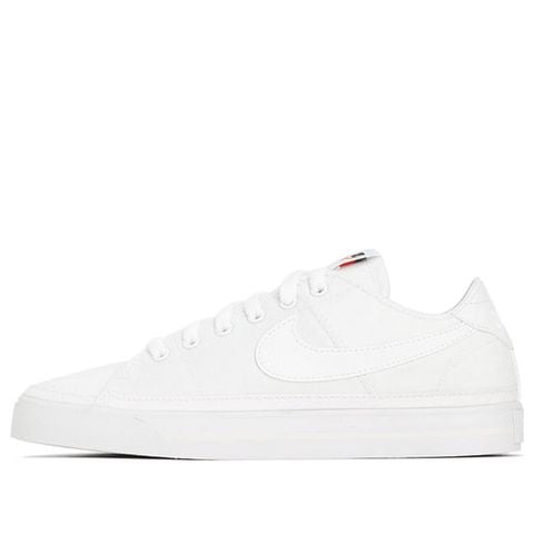 Nike Court Legacy CANVAS TRIPLE WHITE CZ0294-100 Chính Hãng - Qua Sử Dụng - Độ Mới Cao