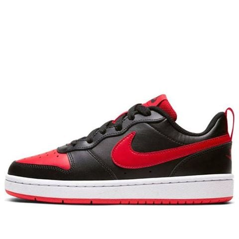 Nike Court Borough Low 2 Black University Red (GS) BQ5448-007 Chính Hãng - Qua Sử Dụng - Độ Mới Cao