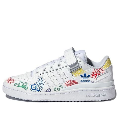 Adidas Forum Low Shoes 'White Multi-Color' ART GW4922 Chính Hãng - Qua Sử Dụng - Độ Mới Cao