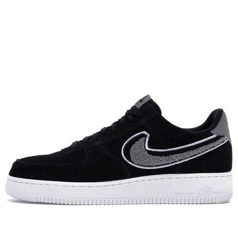air force 1 low 3d chenille swoosh black cool grey
