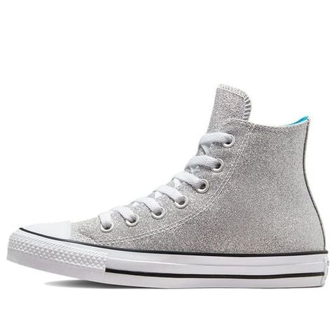 (WMNS) Converse Chuck Taylor Authentic Glam Hi 'Gray Silver' 542046C Chính Hãng - Qua Sử Dụng - Độ Mới Cao